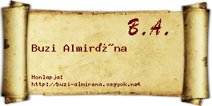 Buzi Almiréna névjegykártya